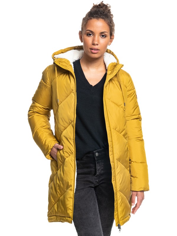 Ochre padded coat best sale