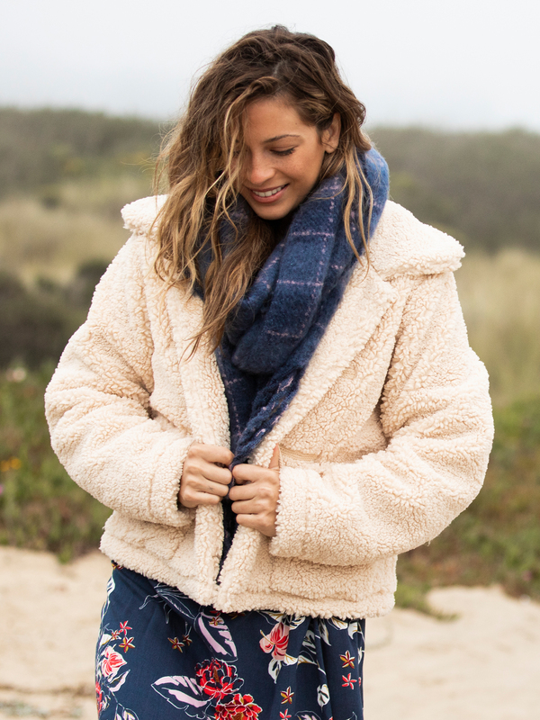 Veste en sherpa femme sale