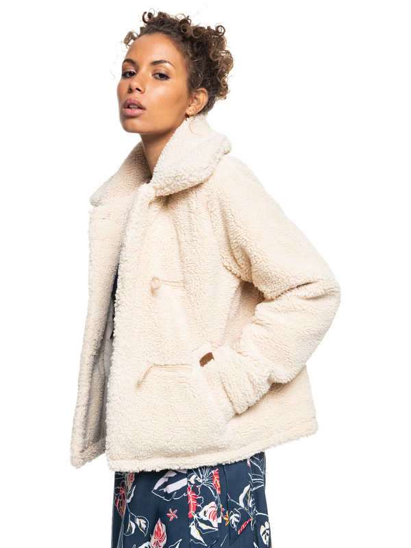 7 Raise The Bar - Sherpa Jacket for Women  ERJJK03457 Roxy