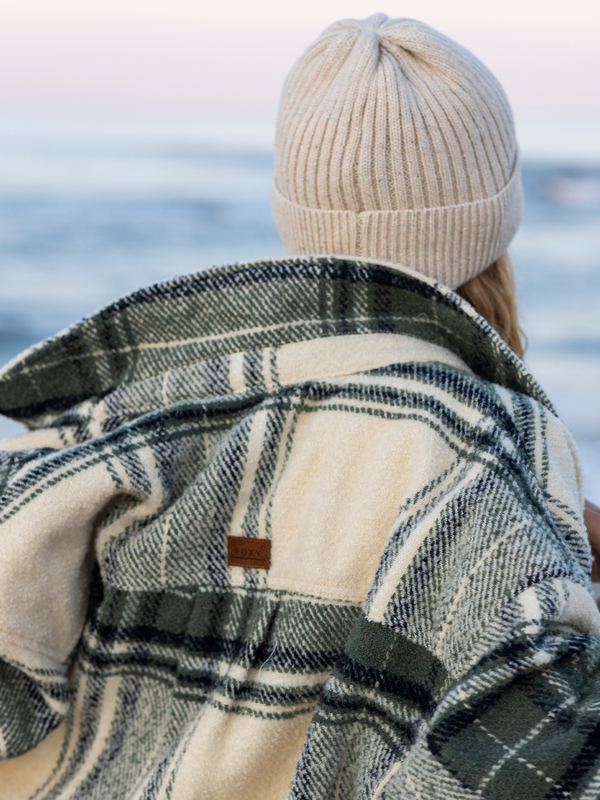 Veste Femme à Carreaux Oversize - Polaire Douce Manches Longues - Pour Automne Hiver - Avec Poches - Taille S à XXL