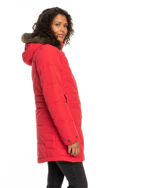 Manteau rouge femme capuche best sale