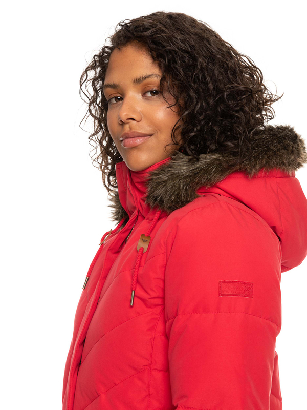 Roxy women's ellie water repellent hooded longline puffa jacket online