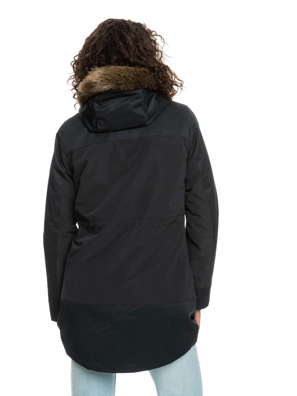 12 Amy 3-in-1 - Veste imperméable convertible pour Femme Noir ERJJK03501 Roxy