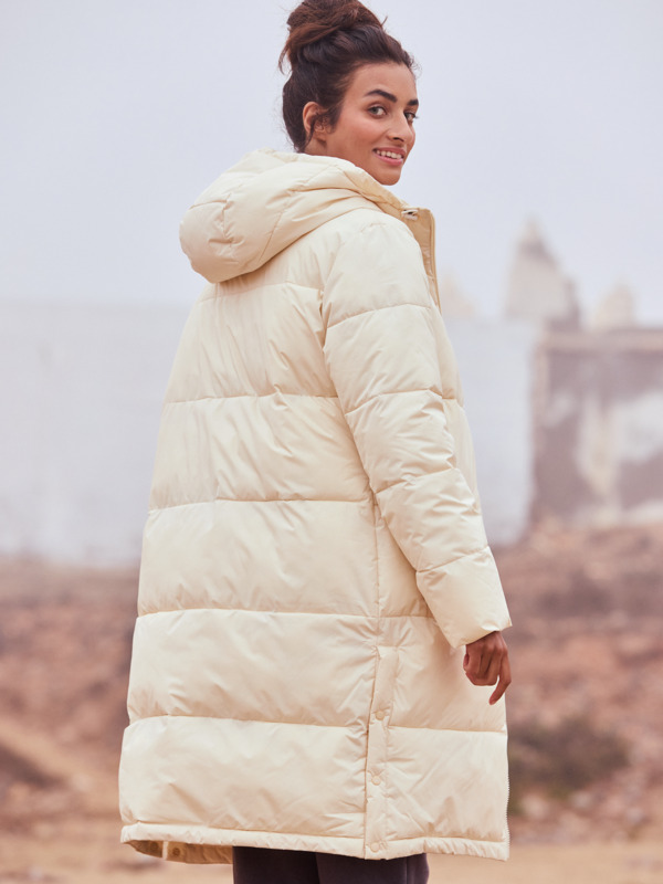 2 Test Of Time - Casaco puffer com capuz para Mulher Beige ERJJK03513 Roxy