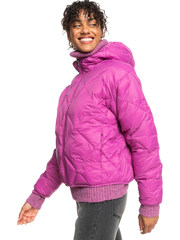 1 Wind Swept - Giacca imbottita leggera e compattabile da Donna Pink ERJJK03571 Roxy