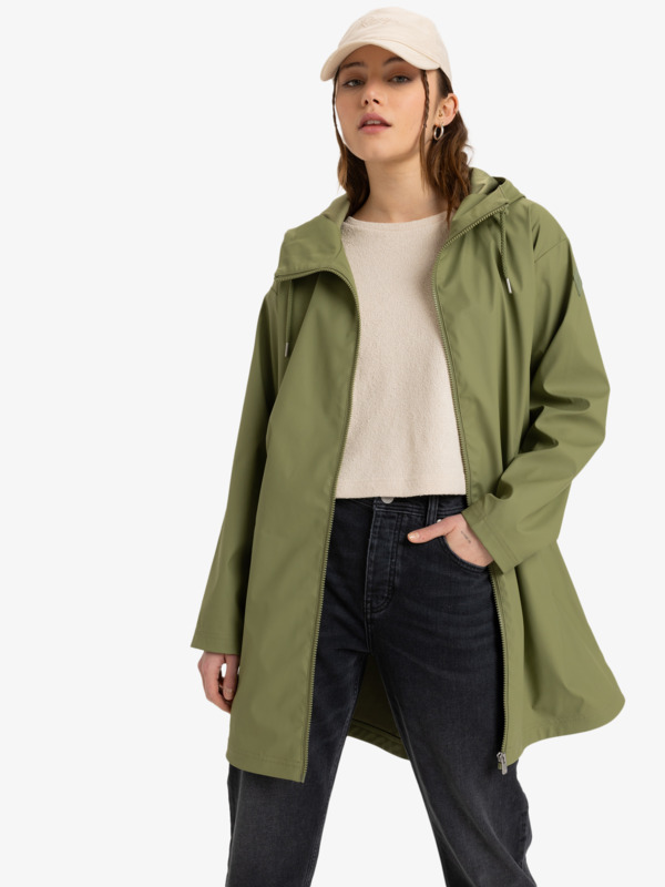 6 Raining Again - Kapuzenjacke für Frauen Grün ERJJK03589 Roxy