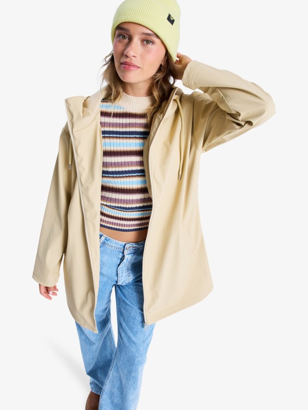 4 Raining Again - Regenjacke für Frauen Beige ERJJK03589 Roxy