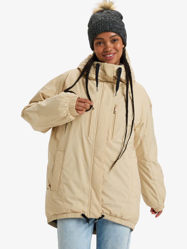 4 Lofty Cloud - Isolierte Jacke für Frauen Beige ERJJK03593 Roxy