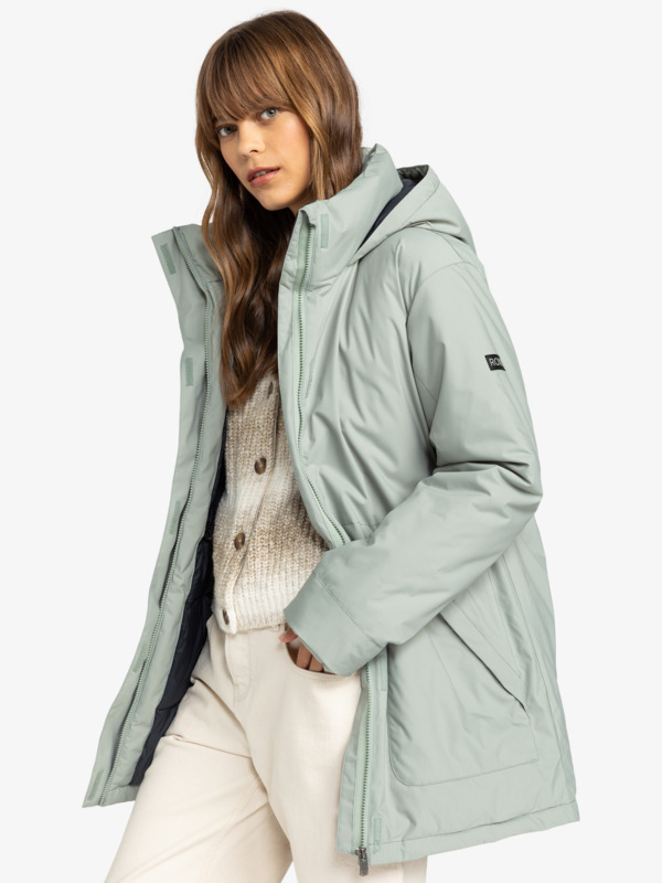 7 Serena - Parka Jacket for Women Green ERJJK03596 Roxy