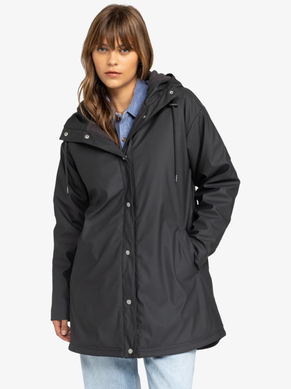 5 Rain Road - Chaqueta de lluvia para Mujer Negro ERJJK03608 Roxy