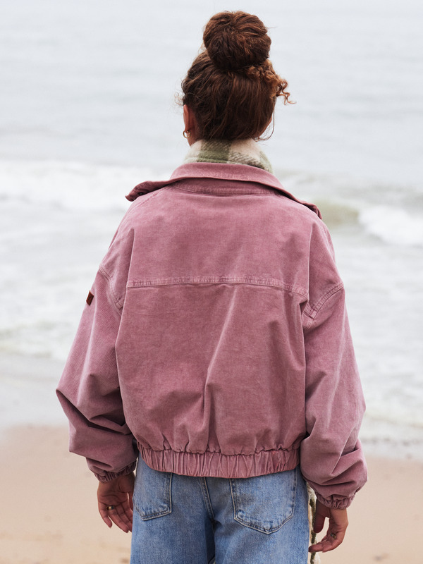 2 Slow Song - Übergroße Kordjacke für Frauen Violett ERJJK03614 Roxy