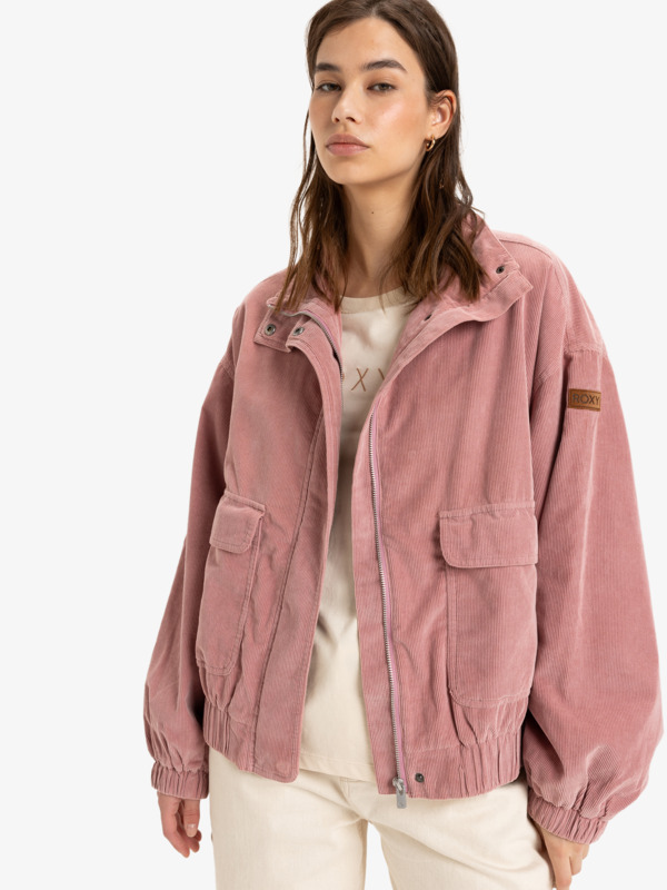 6 Slow Song - Oversized Corduroy Jacket for Women Purple ERJJK03614 Roxy