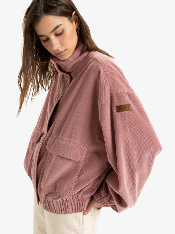 7 Slow Song - Oversized Corduroy Jacket for Women Purple ERJJK03614 Roxy