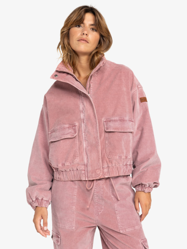 8 Slow Song - Oversized Corduroy Jack voor Dames Purple ERJJK03614 Roxy