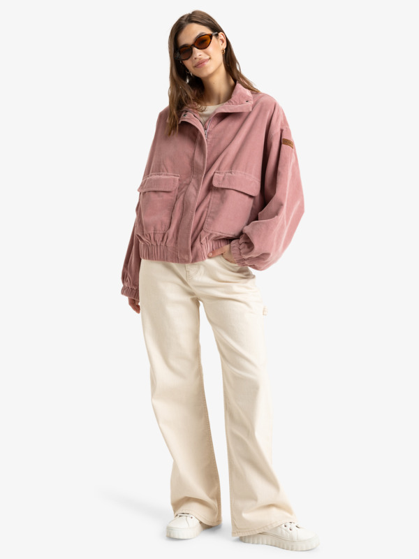 11 Slow Song - Oversized Corduroy Jacket for Women Purple ERJJK03614 Roxy