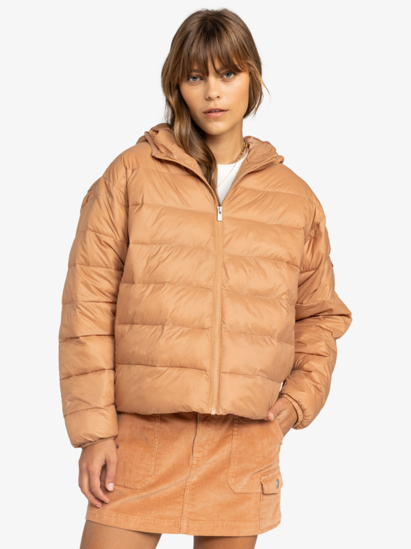 0 Wind Bliss - Doudoune à capuche pour Femme Marron ERJJK03618 Roxy