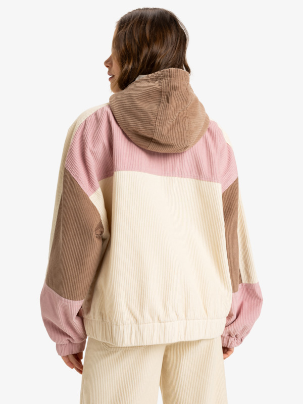 4 Strike A Cord - Corduroy jack voor Dames Beige ERJJK03644 Roxy