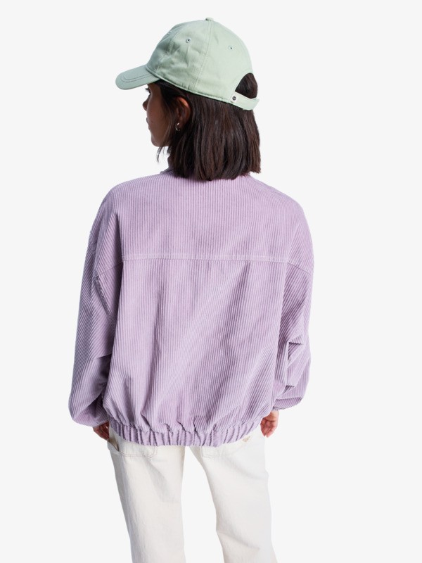 5 Slow Song Ii - Corduroy Oversized Jacket for Women Purple ERJJK03646 Roxy