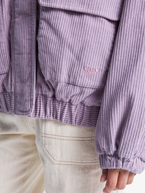 3 Slow Song Ii - Corduroy Oversized Jacket for Women Purple ERJJK03646 Roxy
