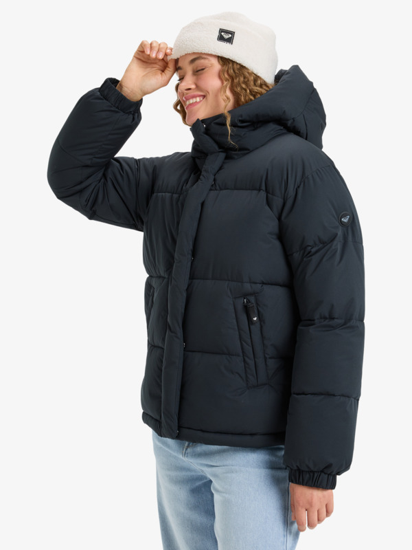 1 Uplands Warmlink 5K - Beheizte Winterjacke mit Kapuze für Frauen Schwarz ERJJK03651 Roxy