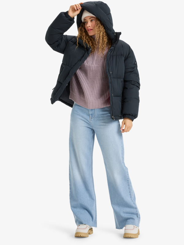 2 Uplands Warmlink 5K - Beheizte Winterjacke mit Kapuze für Frauen Schwarz ERJJK03651 Roxy
