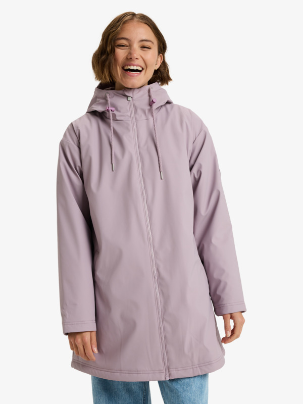 0 Rain Road Polar Zip - Veste imperméable pour Femme Violet ERJJK03671 Roxy