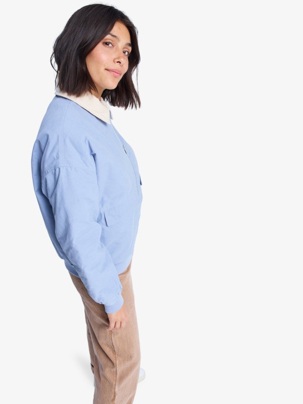 4 Sweet Talk - Giacca da aviatore in tela di cotone da Donna Blue ERJJK03672 Roxy