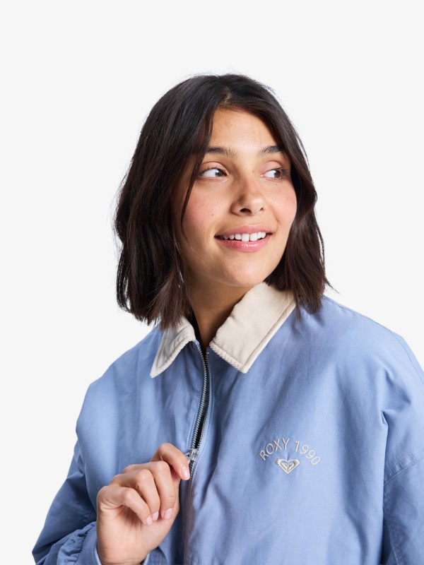 5 Sweet Talk - Giacca da aviatore in tela di cotone da Donna Blue ERJJK03672 Roxy