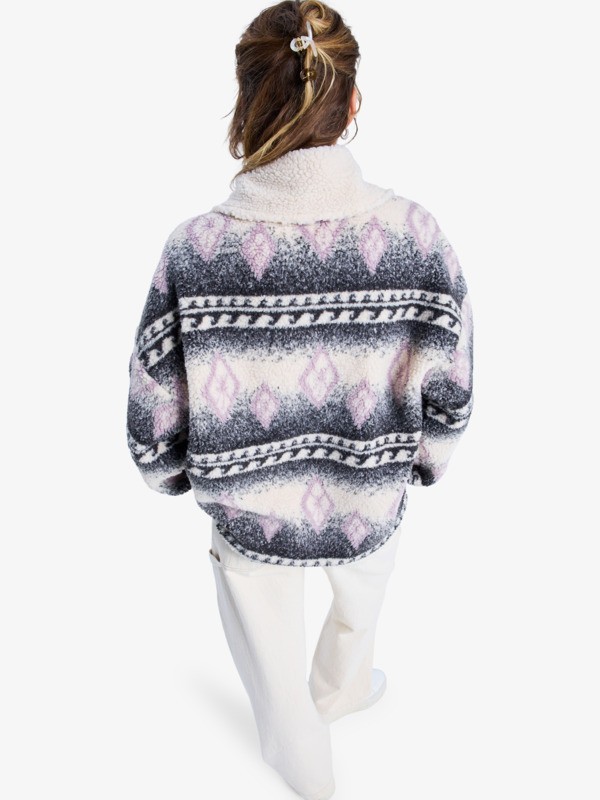 8 Feels Like Winter - Oversize Sherpa-Jacke für Frauen Braun ERJJK03676 Roxy