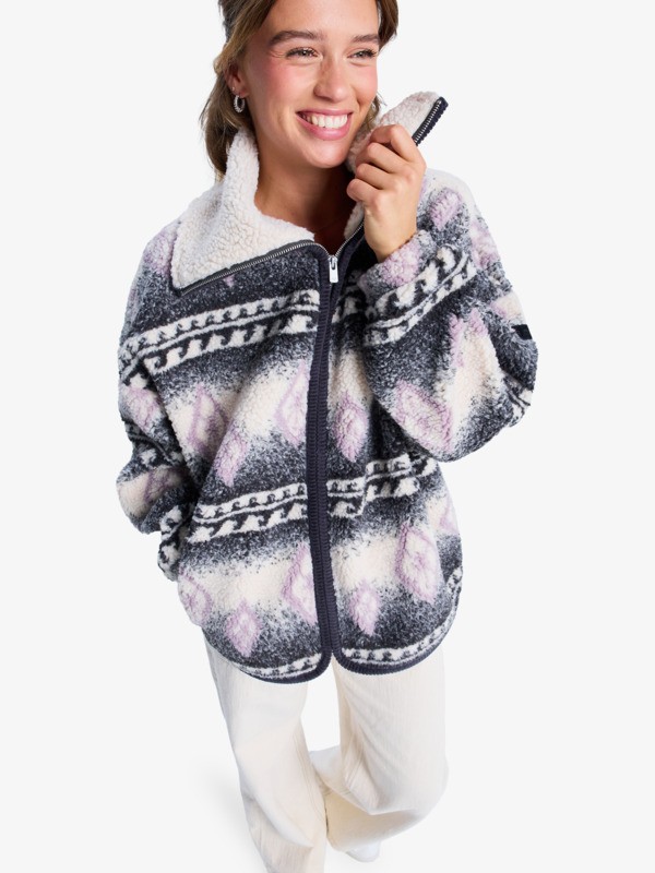 11 Feels Like Winter - Oversize Sherpa-Jacke für Frauen Braun ERJJK03676 Roxy