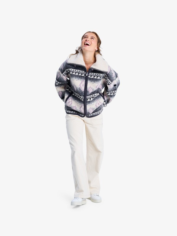 7 Feels Like Winter - Oversize Sherpa-Jacke für Frauen Braun ERJJK03676 Roxy