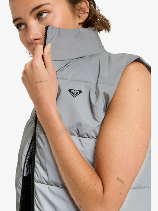 7 Move Free Puffy - Technical Puffy Vest for Women Grey ERJJK03683 Roxy