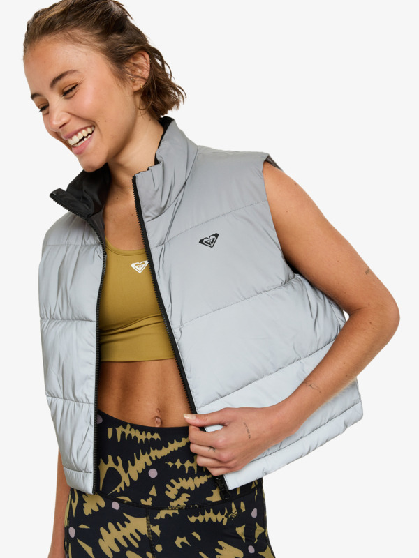 8 Move Free Puffy - Technical Puffy Vest for Women Grey ERJJK03683 Roxy