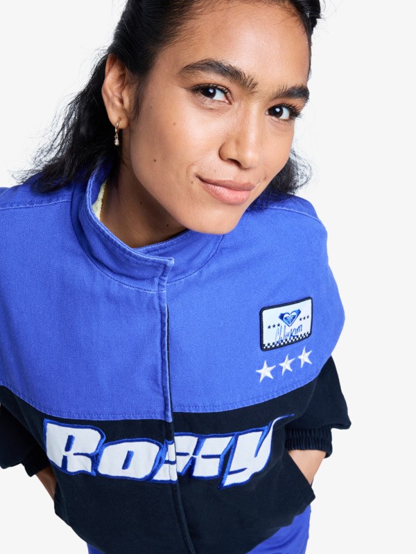2 Chloe Kim Moto - Bomberjack in motorstijl met relaxed fit voor Dames Black ERJJK03688 Roxy