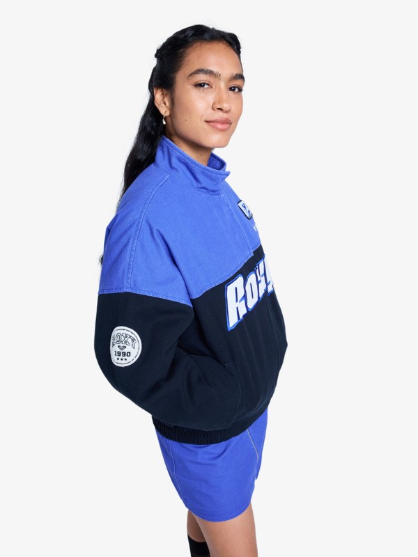 3 Chloe Kim Moto - Bomberjack in motorstijl met relaxed fit voor Dames Black ERJJK03688 Roxy