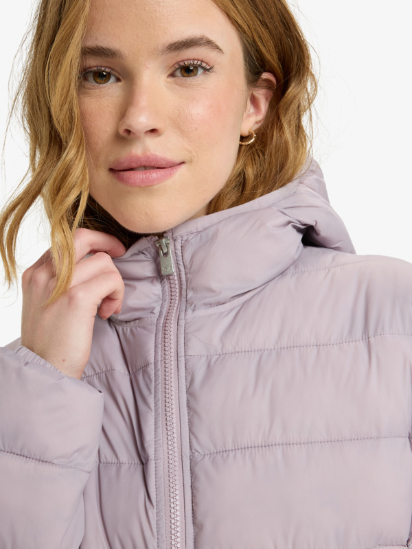 4 Wind Bliss Hooded - Giacca imbottita leggera e compattabile da Donna Purple ERJJK03691 Roxy