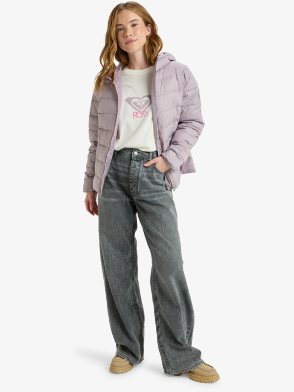 2 Wind Bliss Hooded - Giacca imbottita leggera e compattabile da Donna Purple ERJJK03691 Roxy
