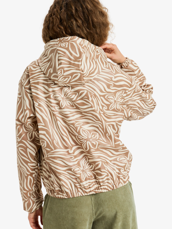 5 Wait For Me Printed - Impermeável estampado para mulher Beige ERJJK03694 Roxy