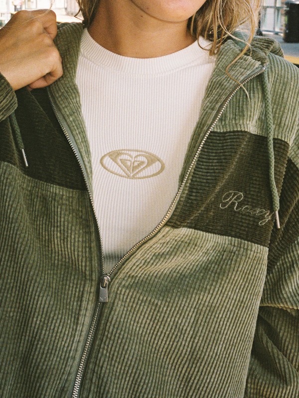 4 Have A Blast - Corduroy Jacket for Women Green ERJJK03698 Roxy