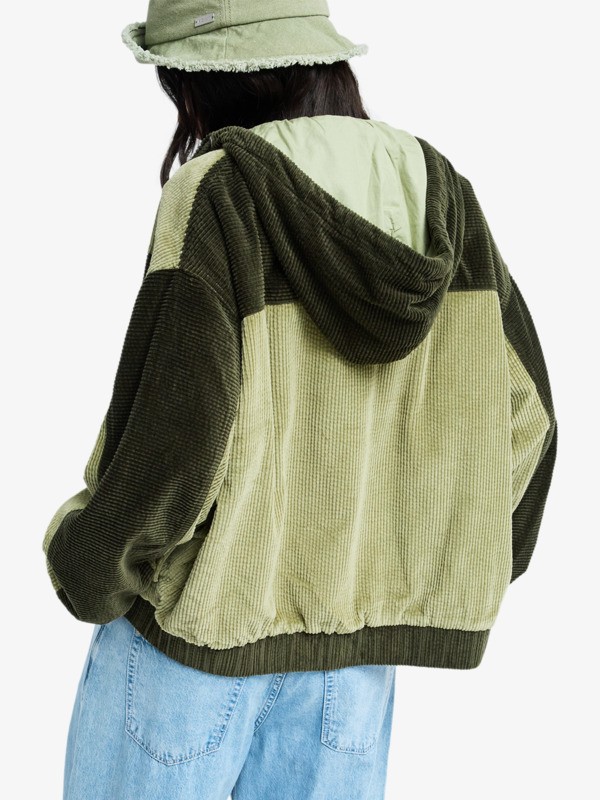 10 Have A Blast - Corduroy Jacket for Women Green ERJJK03698 Roxy