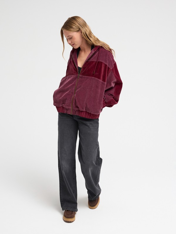 Have A Blast - Women's Red Corduroy Jacket | Roxy