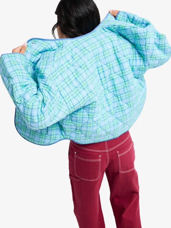 6 Seaside Resort - Casaco largo de malha felpuda para Mulher Azul ERJJK03701 Roxy