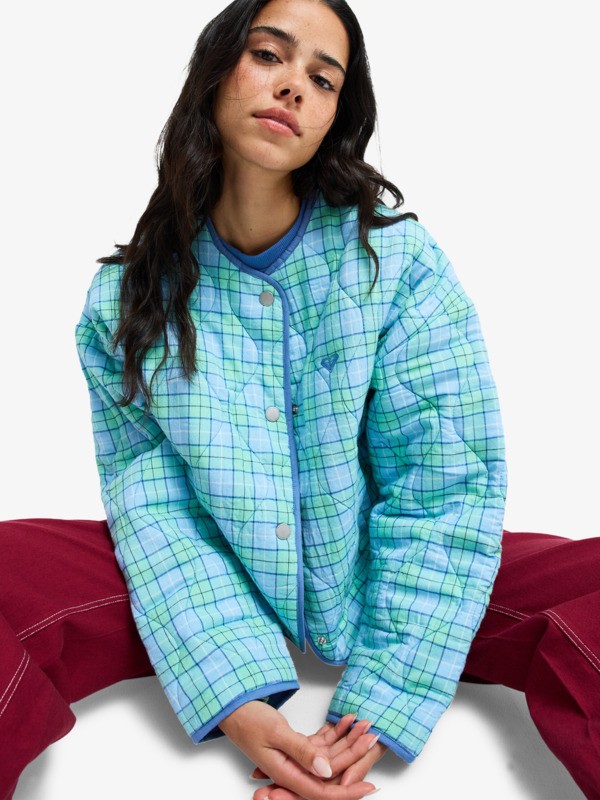 7 Seaside Resort - Casaco largo de malha felpuda para Mulher Azul ERJJK03701 Roxy