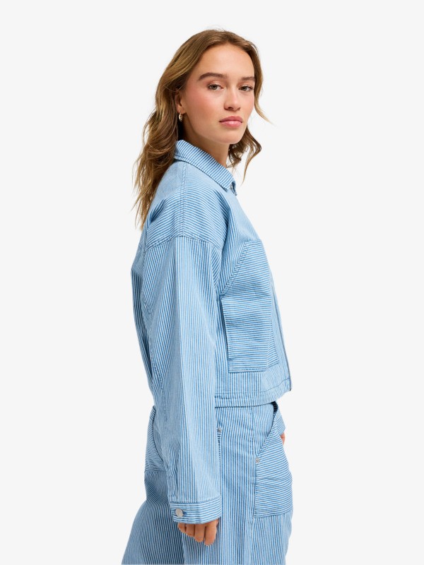 1 Beachfront Bliss - Veste courte workwear pour Femme Blanc ERJJK03702 Roxy