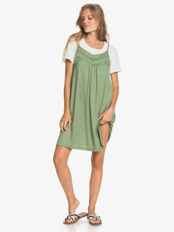 3 Rare Feeling - Tr&auml;gerkleid f&uuml;r Frauen - Gr&uuml;n Gr&uuml;n ERJKD03295 Roxy