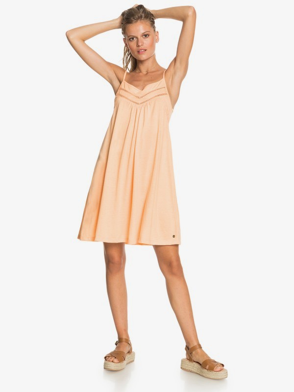 3 Rare Feeling - Vestido com tiras para Mulher - Orange Laranja ERJKD03295 Roxy