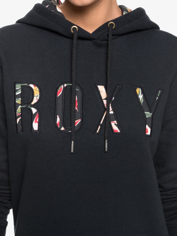 1 Be Rider - Long Sleeve Hoodie Dress for Women Black ERJKD03343 Roxy