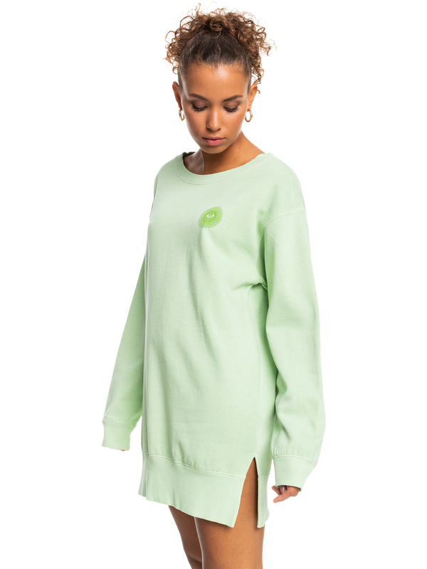 1 Meeting Up - Robe sweat oversize pour Femme Vert ERJKD03406 Roxy