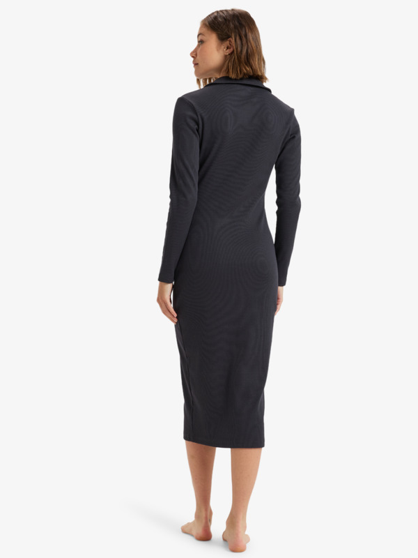 4 Taking Side - Vestido de Longitud Media para Mujer Negro ERJKD03496 Roxy