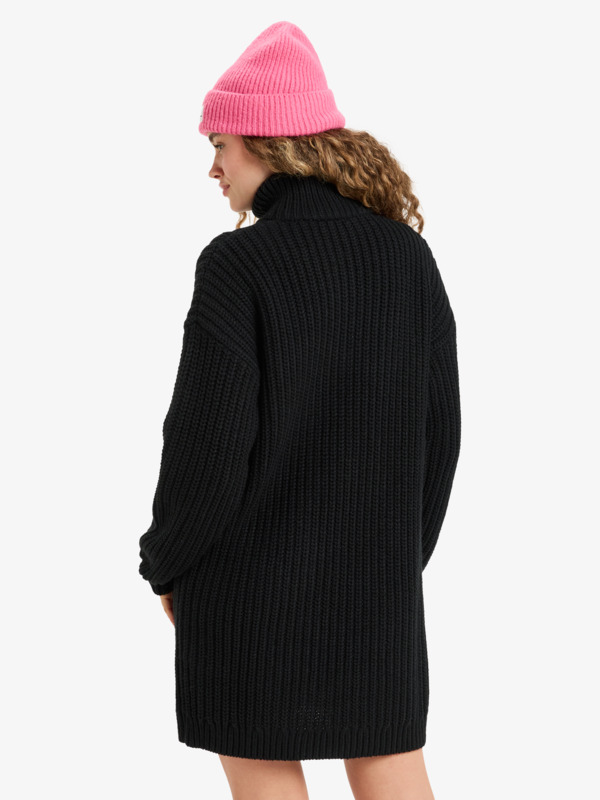 6 Home Again - Robe pull avec col semi-zippé pour Femme Noir ERJKD03535 Roxy